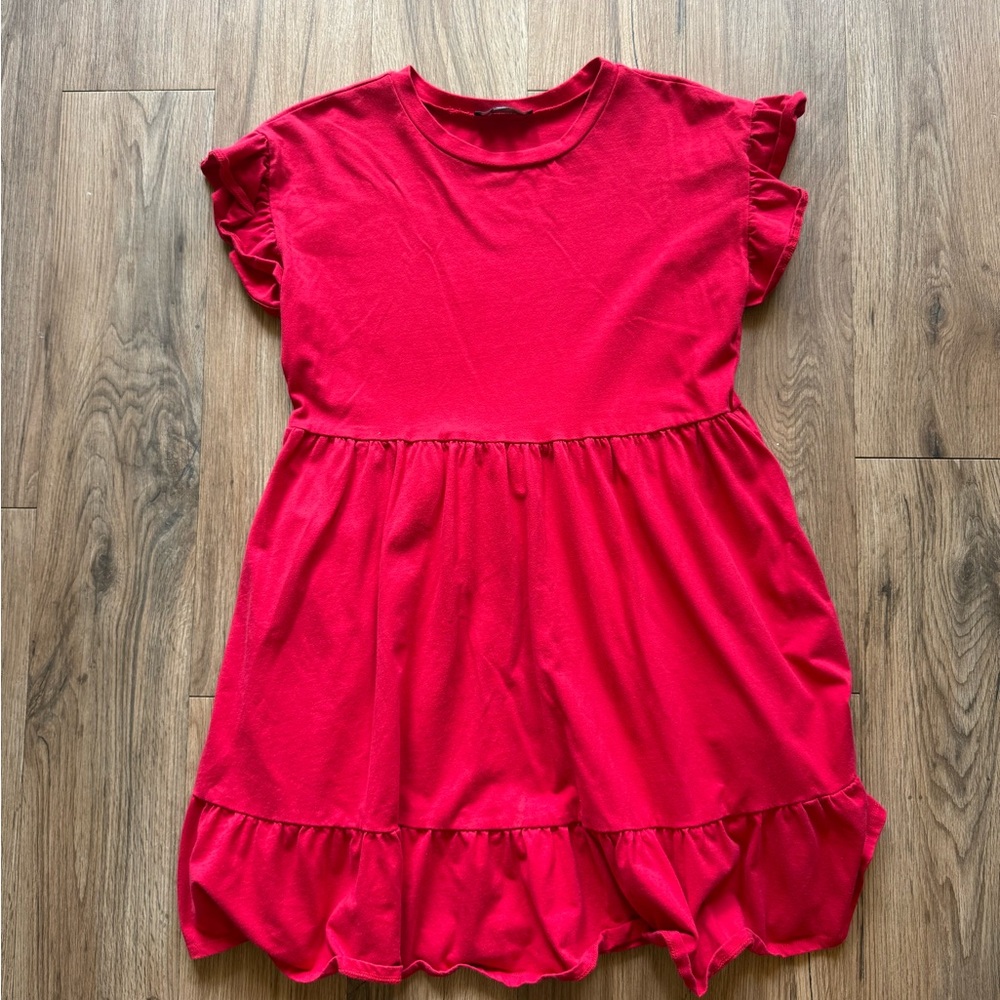 Red Ruffled Dress